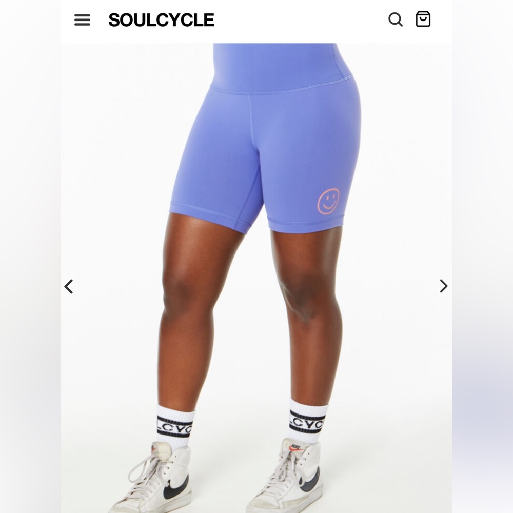 SoulCycle x lululemon wunder train high rise short 6” charged indigo size 6